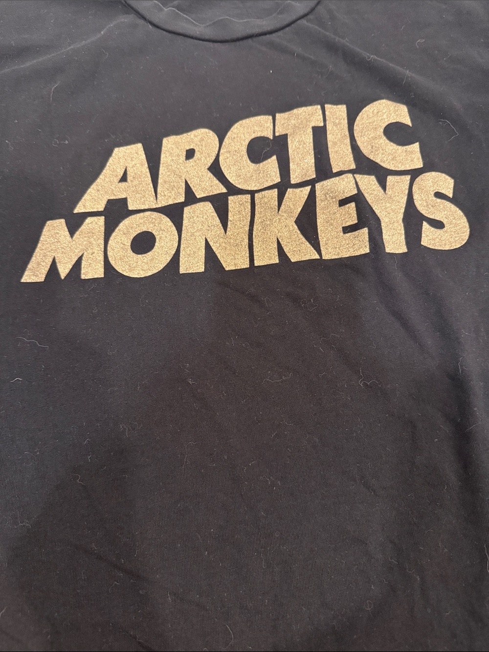 Arctic Monkeys 2023 concert Black Tee with Gold Logo